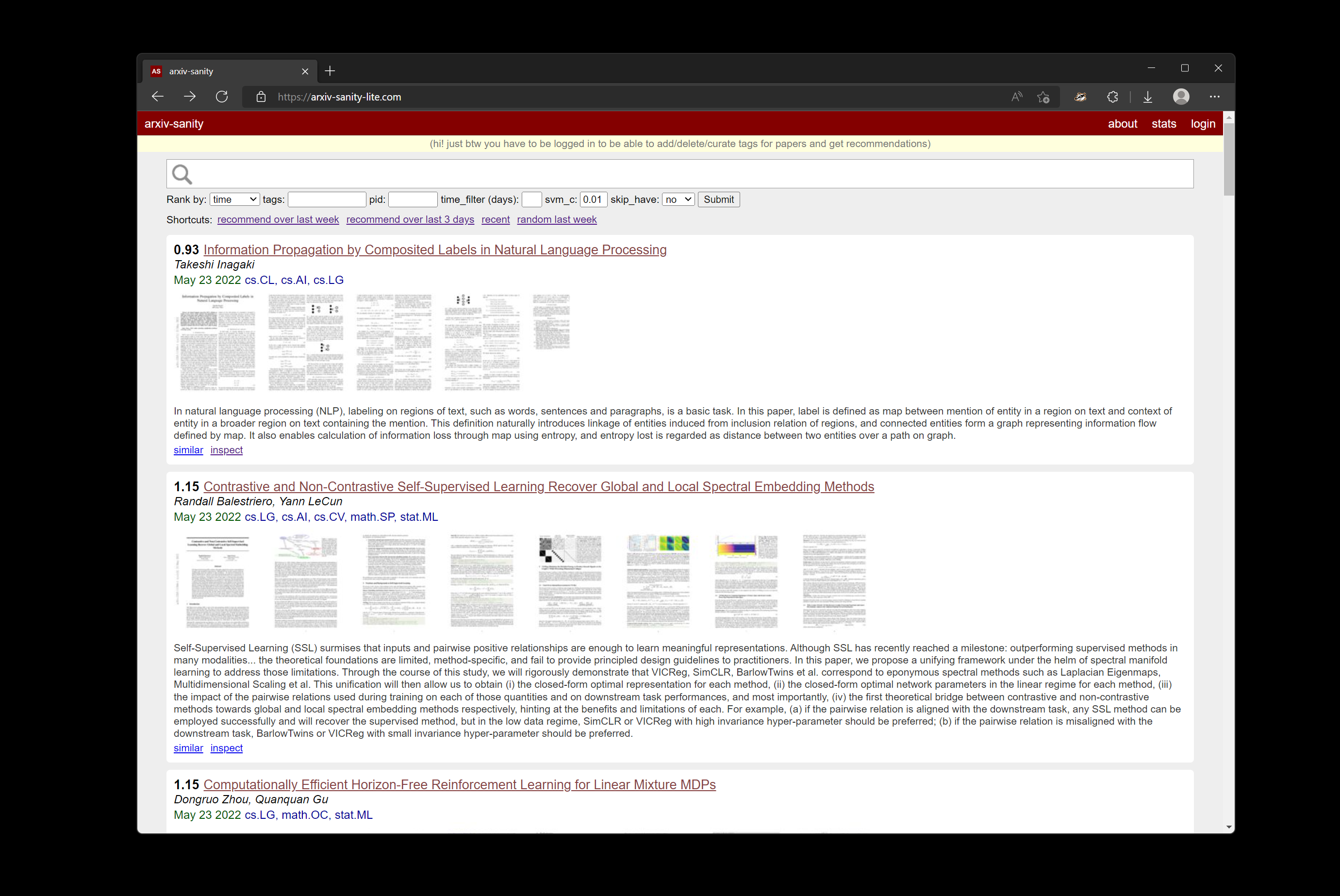 arXiv Sanity Home Page