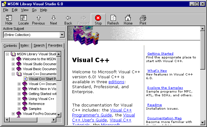 MSDN Library offline help for Visual Studio 6.0
