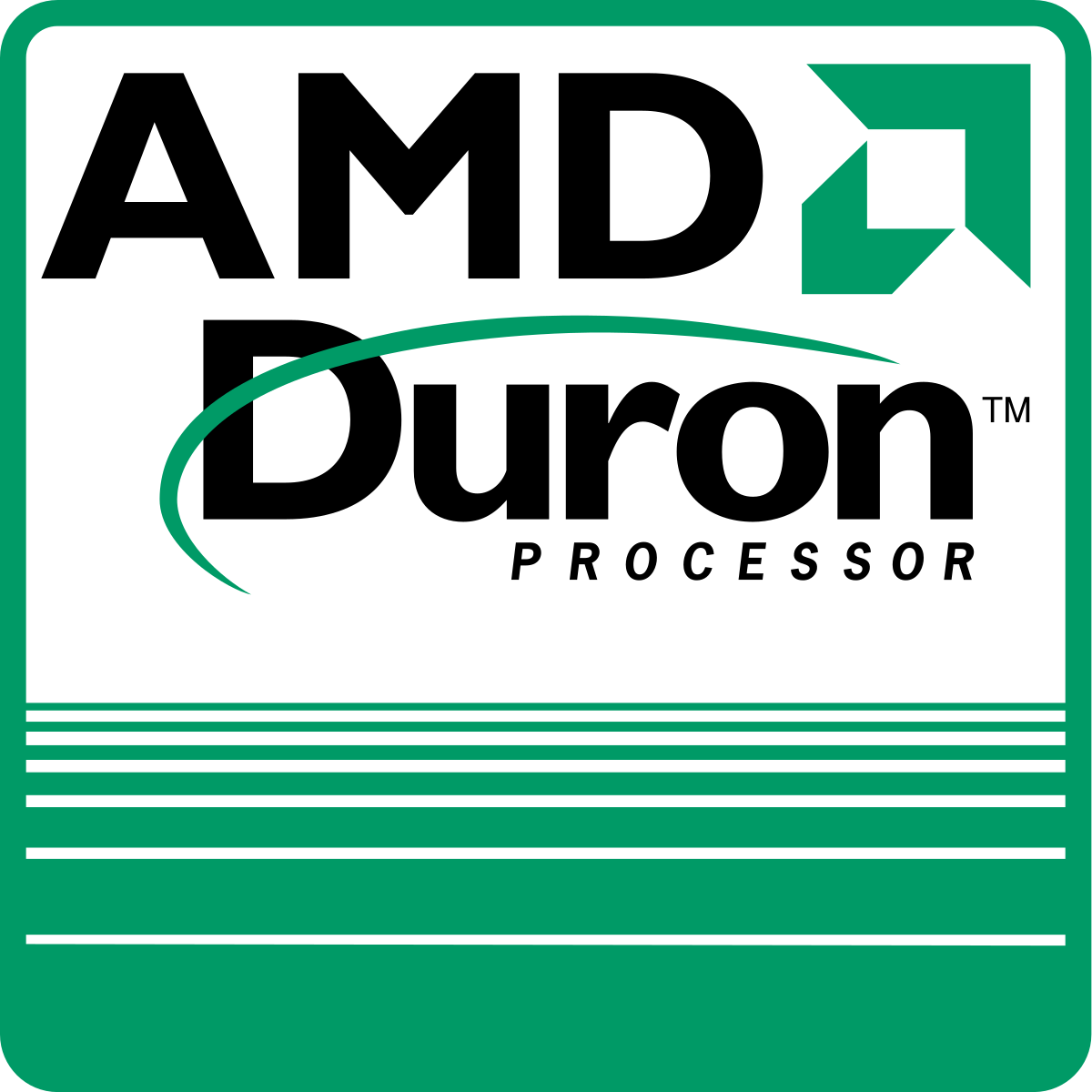 AMD Duron CPU logo.