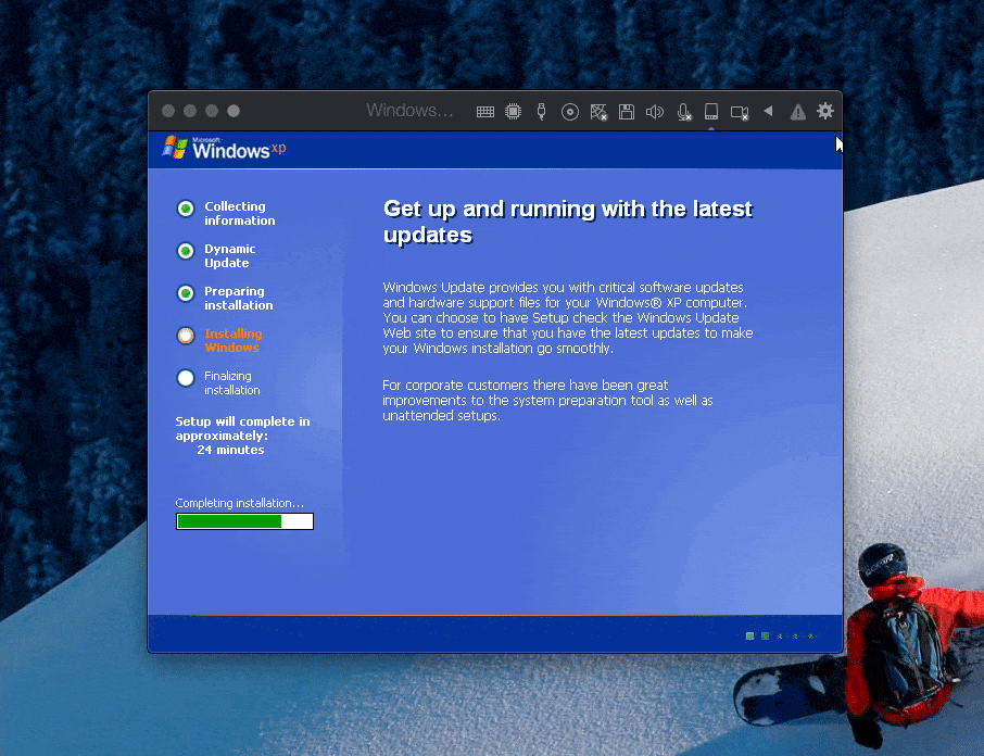 Installing Windows XP in Parallels Desktop