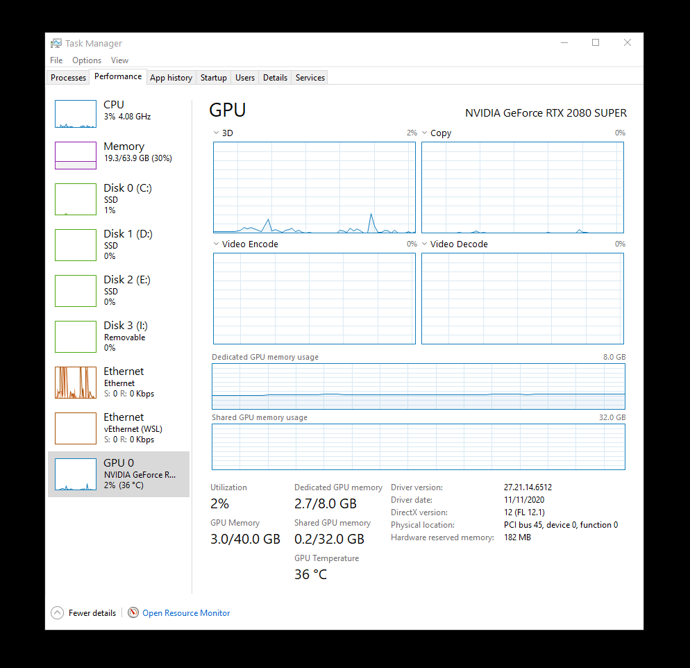 Windows Task Manager showing DeepSpeech running in the background