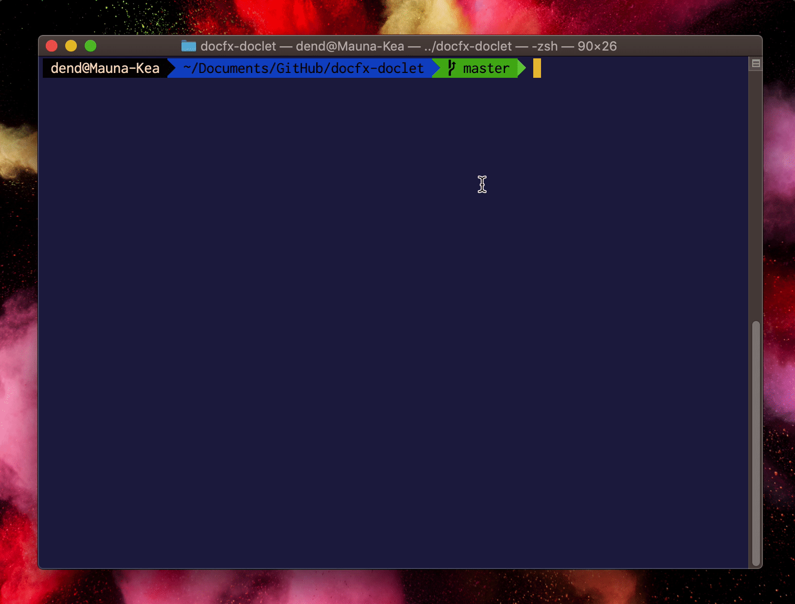 Running mvn compile in the terminal