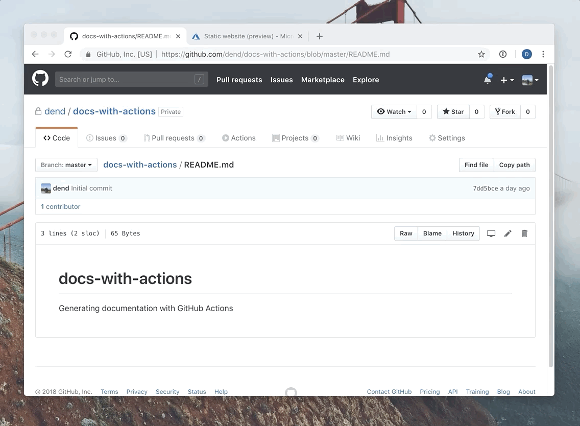 Sequential actions in GitHub Actions