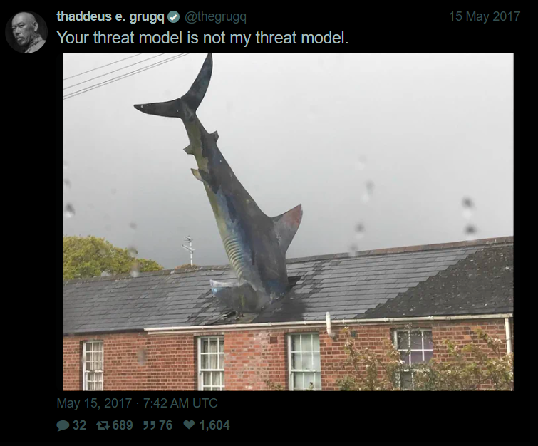 Honey, do giant model sharks fall under 'cataclysmic events'?