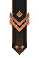 Adornment rank icon for Gunnery Sergeant Bronze