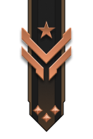 Adornment rank icon for Master Sergeant Bronze