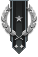Adornment rank icon for Brigadier General Silver