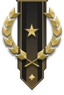 Adornment rank icon for Brigadier General Gold