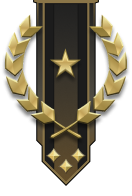 Adornment rank icon for Brigadier General Gold