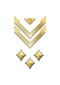 Large rank icon for Staff Sergeant Gold