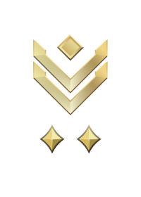 Large rank icon for Gunnery Sergeant Gold