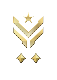Large rank icon for Master Sergeant Gold