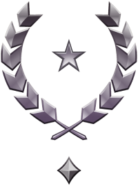 Large rank icon for Brigadier General Platinum