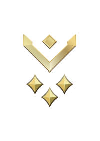 Large rank icon for Corporal Gold