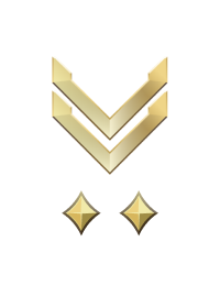 Large rank icon for Sergeant Gold