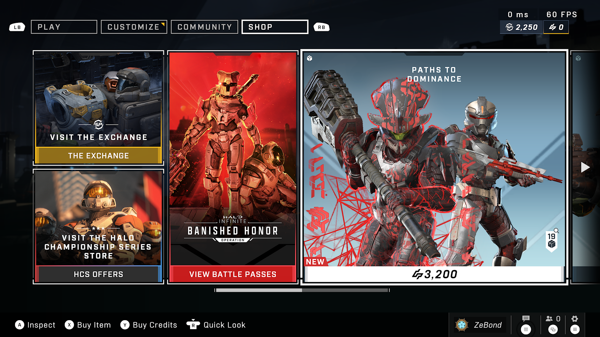 The Exchange tile in the Halo Infinite shop.