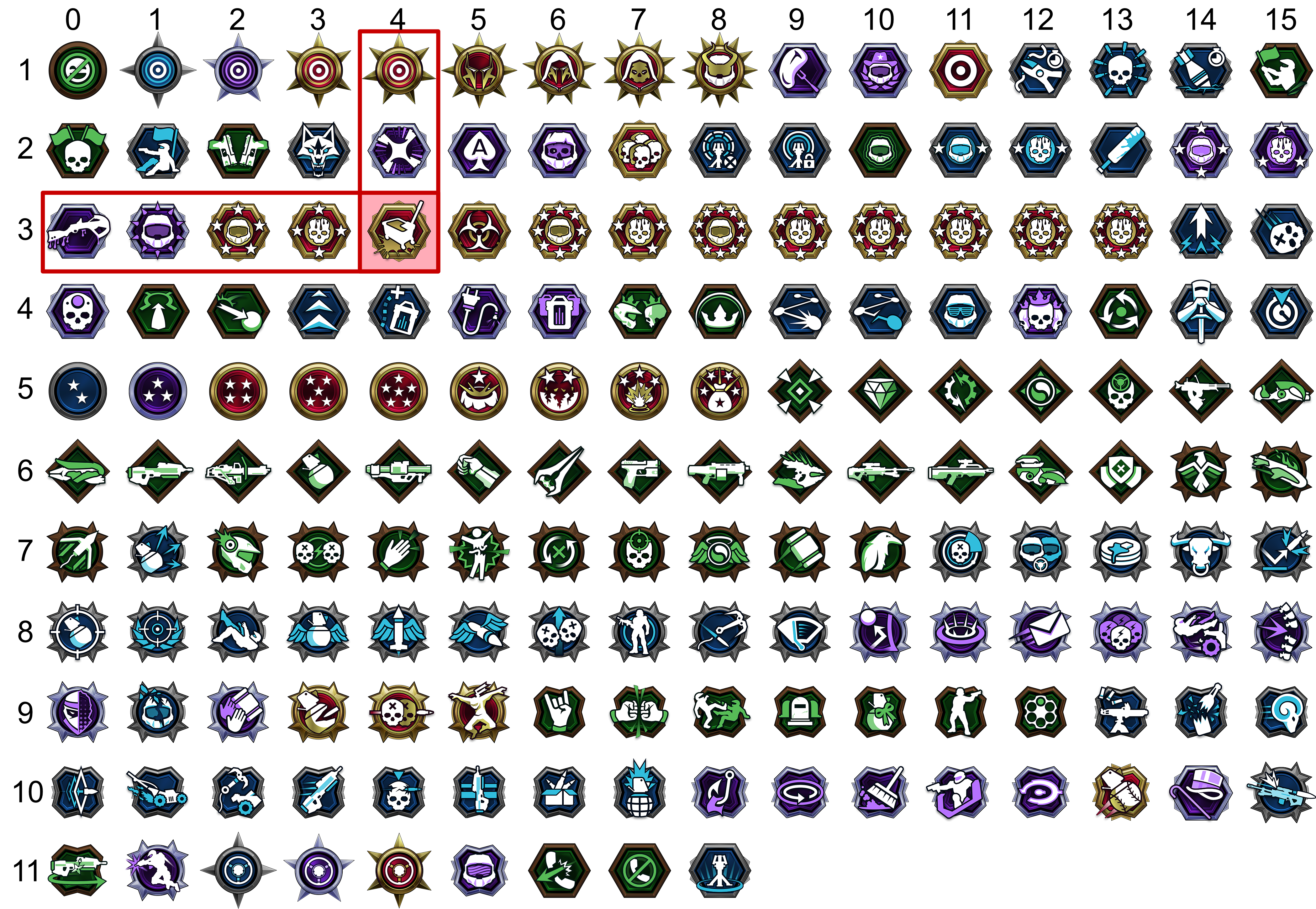 Image showing where in the sprite sheet the Hell&rsquo;s Janitor medal is highlighted