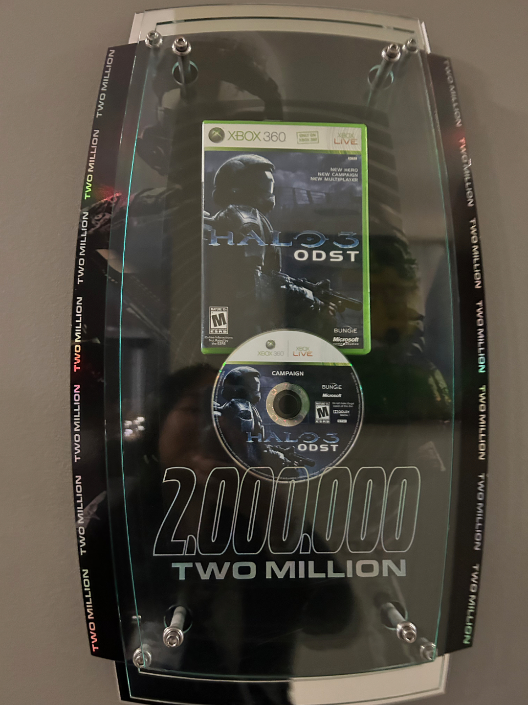 Halo 3 ODST 2 Million celebration plaque