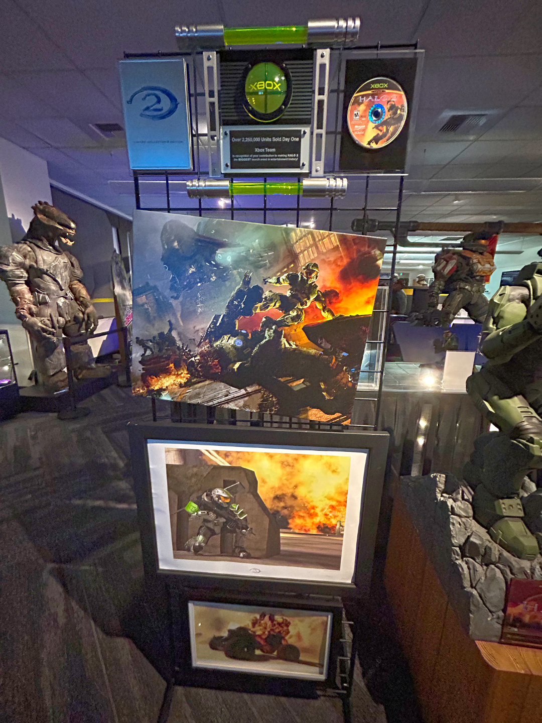Halo art and plaque from the Xbox team