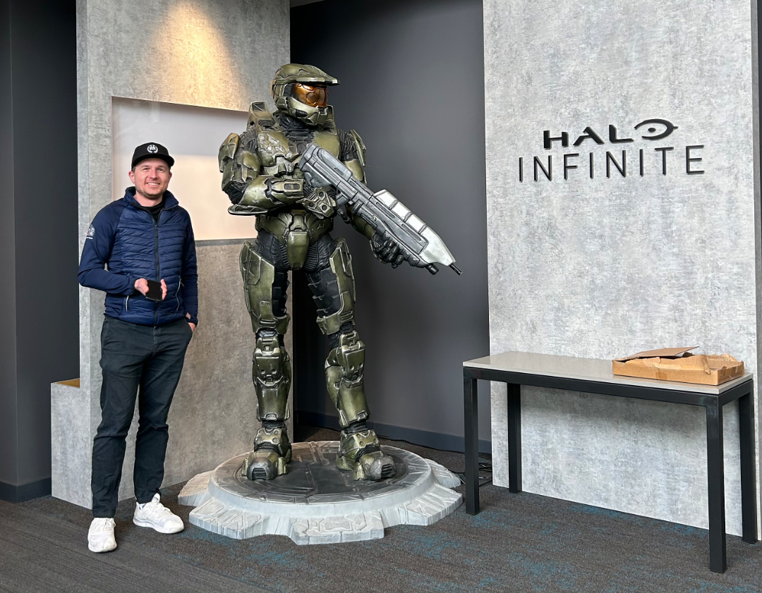 Me standing next to Master Chief