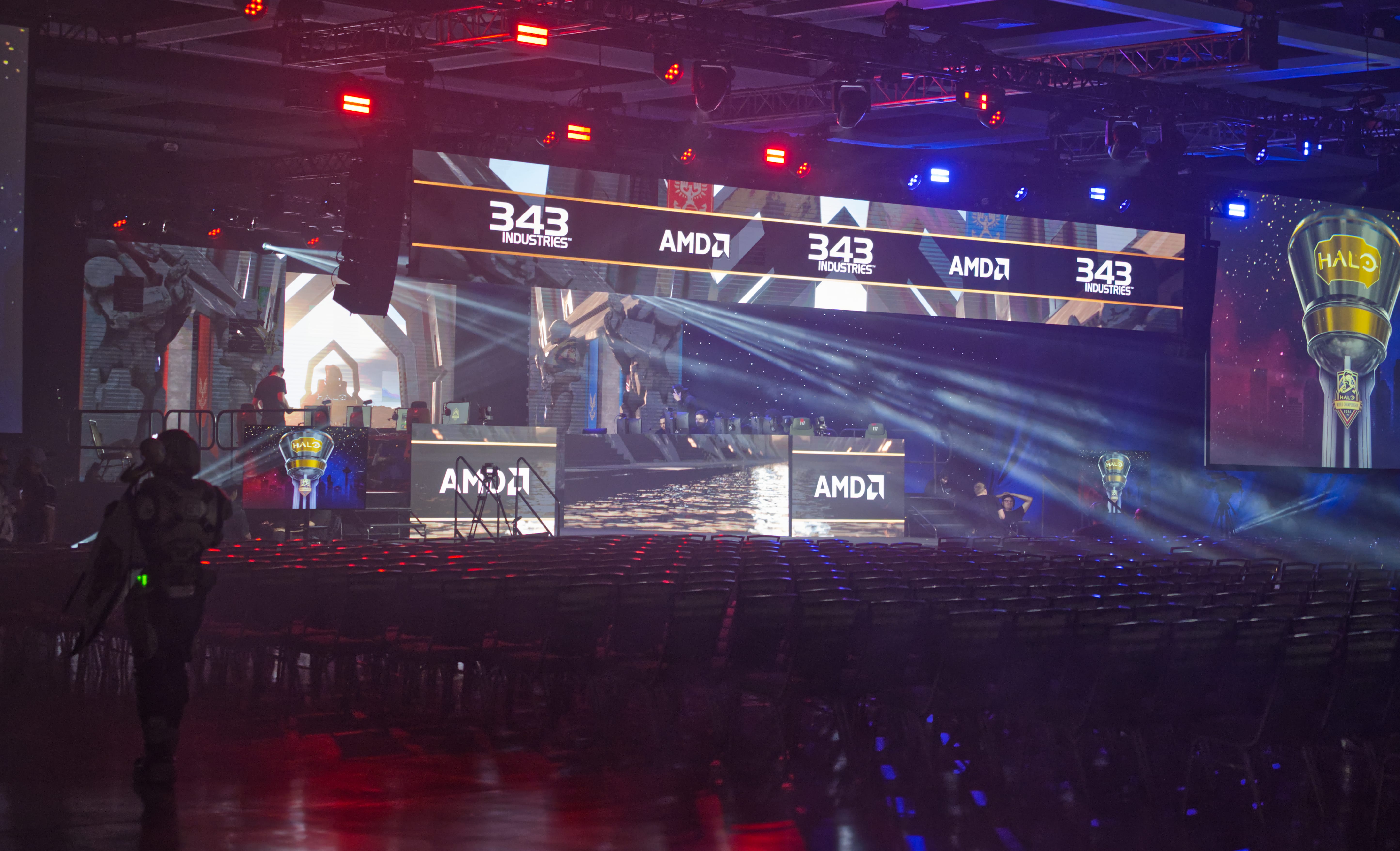 Overlooking the main stage.