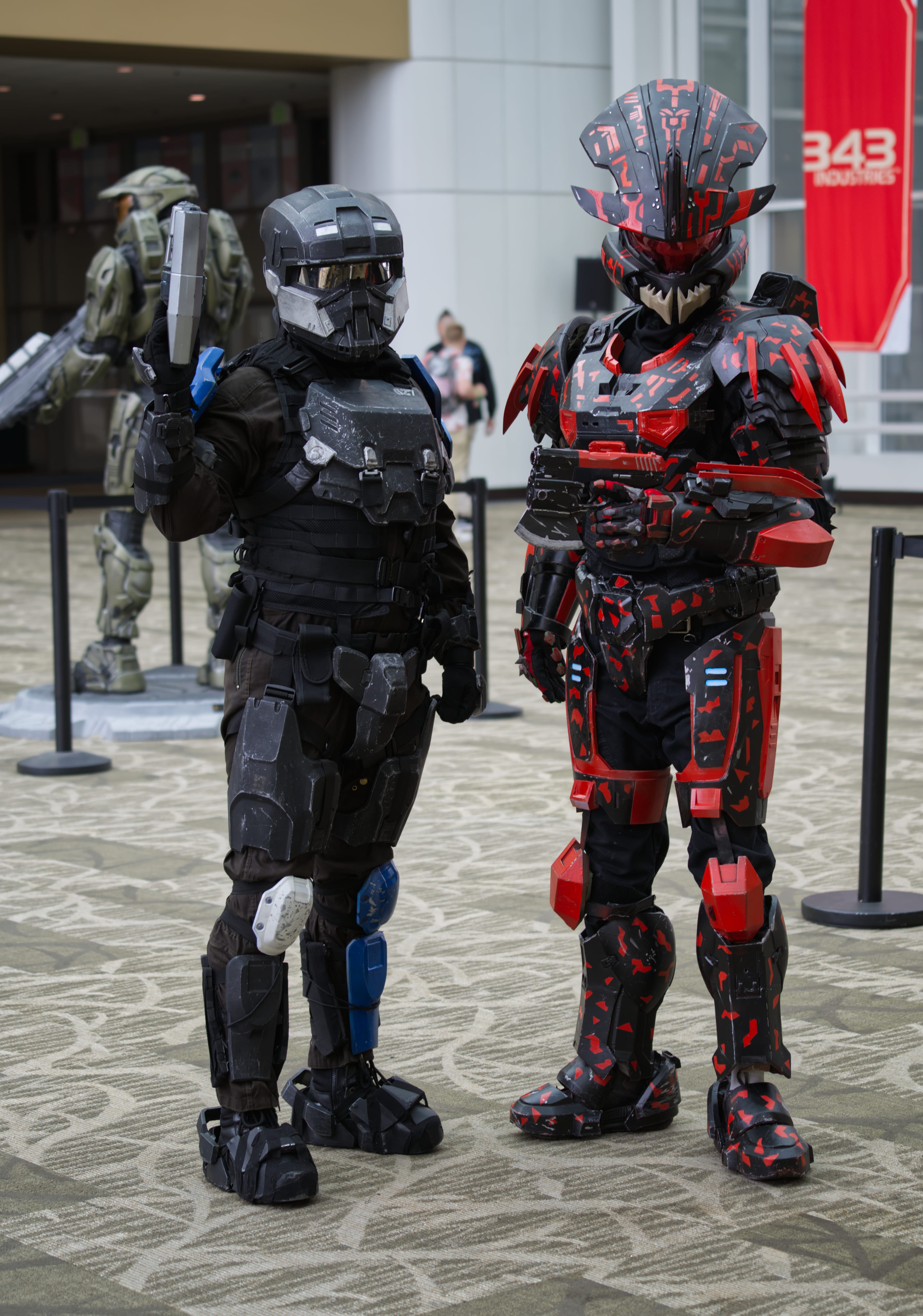 Banished Spartan with a friend at Halo World Championship in Seattle.