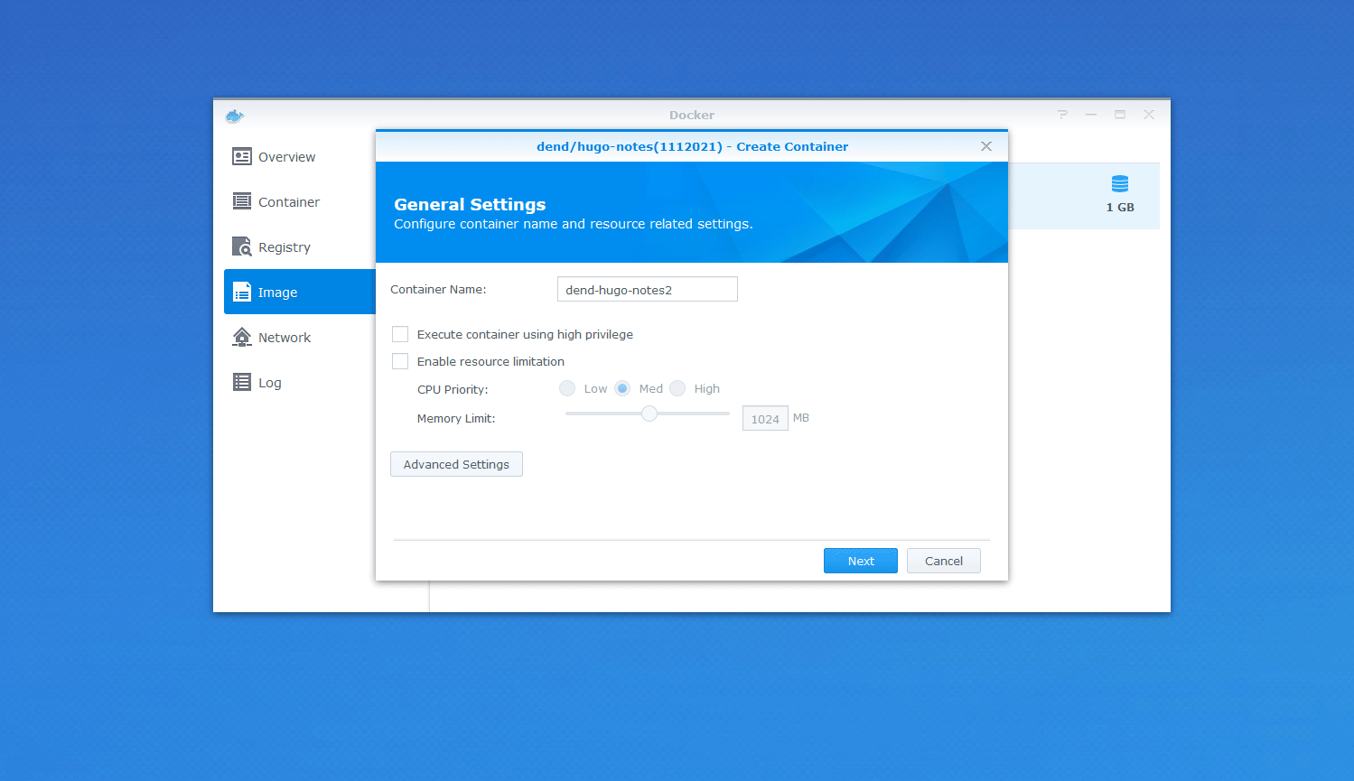 Configuring volume mounts on Synology