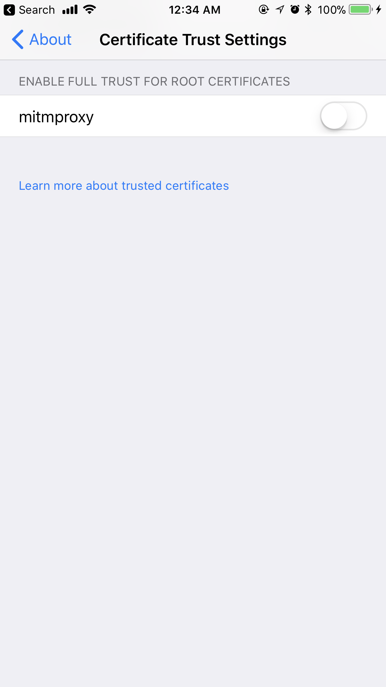 certificate trust