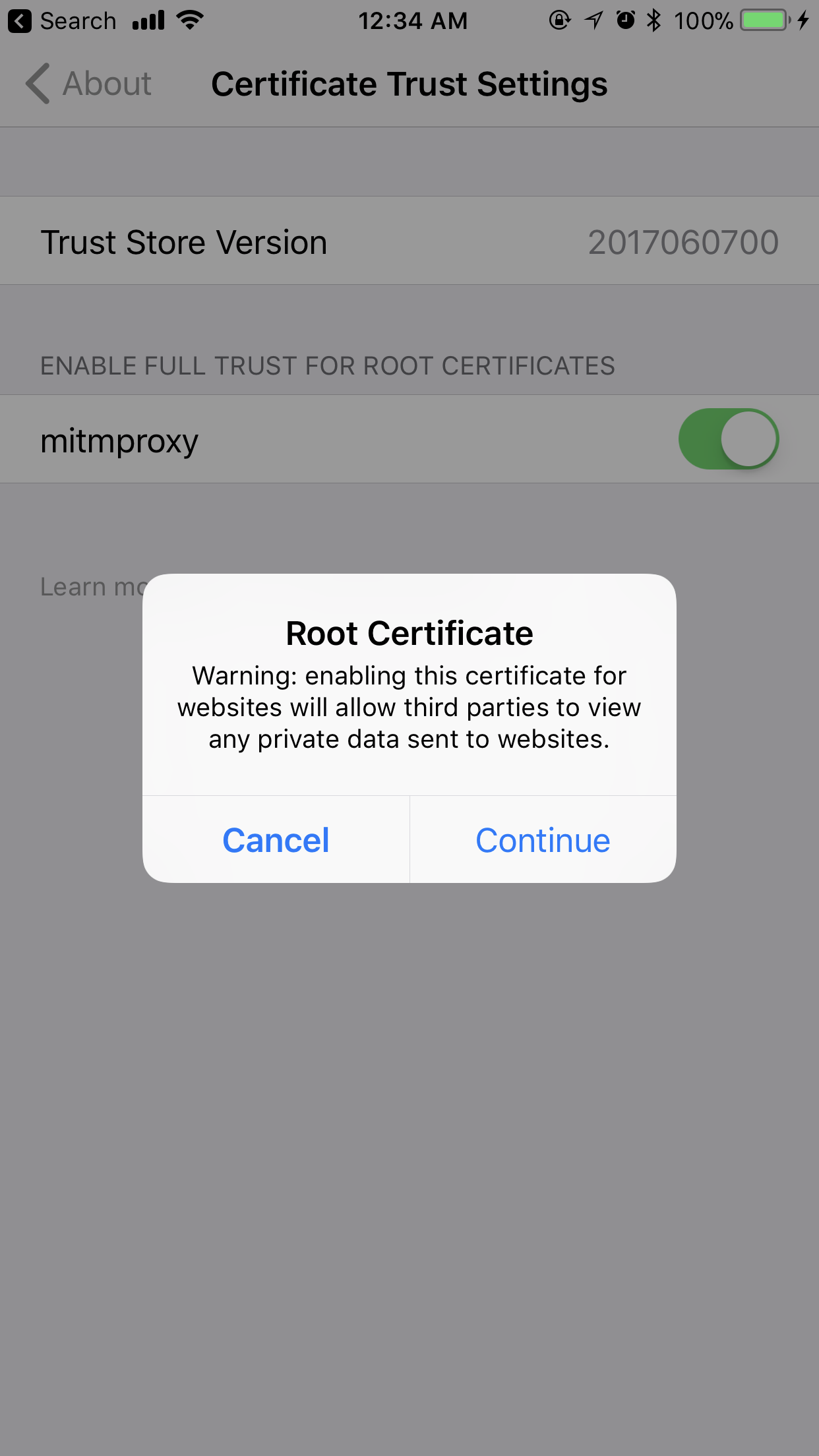 certificate trust