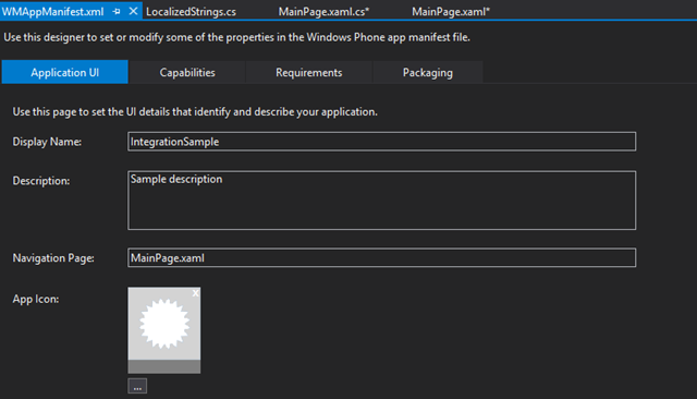 Visual Studio settings