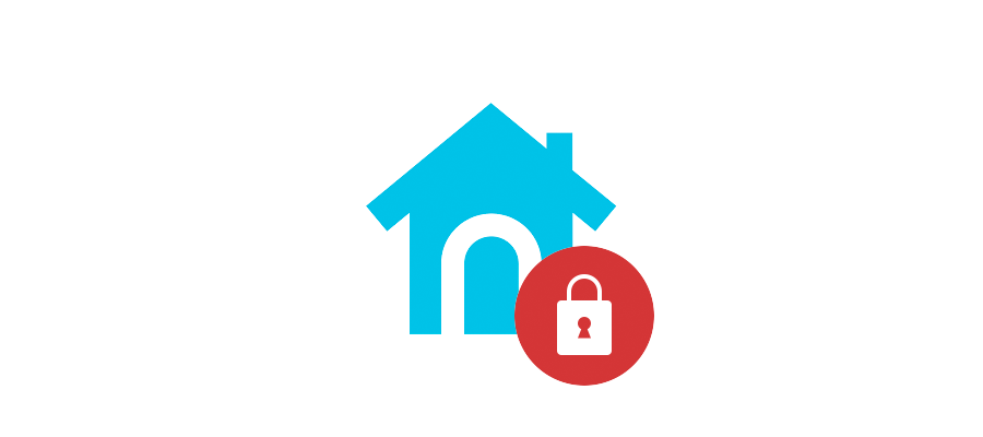 Nest logo with a lock