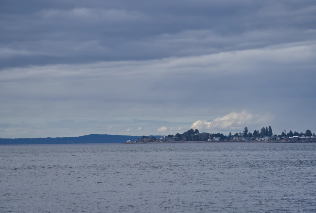 The view into the Puget Sound.