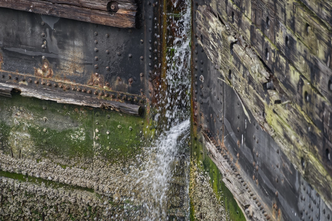 Close-up of the gate at the Ballard Locks.