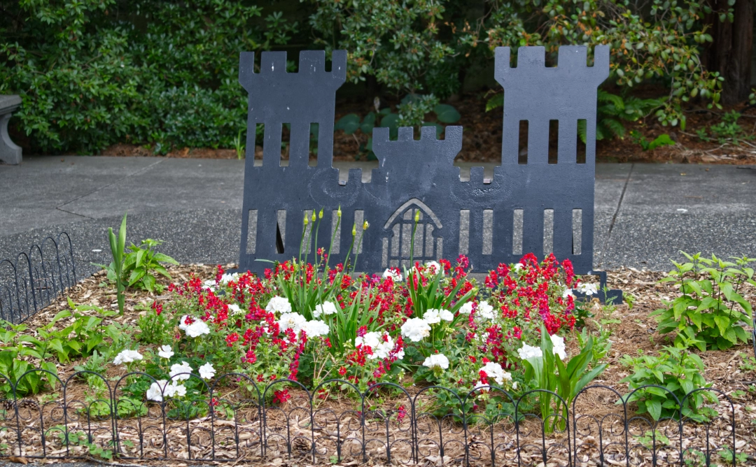 The US Army Corps of Engineers sign near in the park near the Ballard Locks.