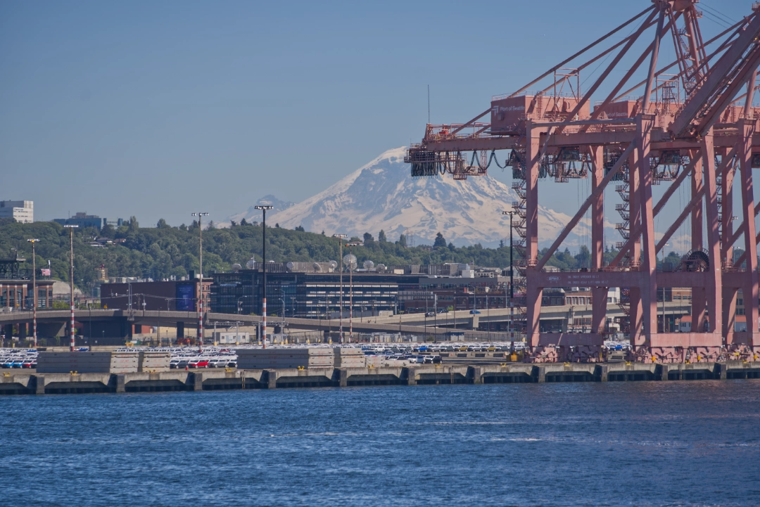 Mt. Rainier peeking through.