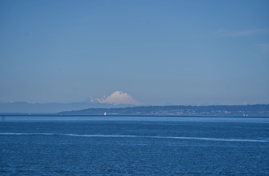 Mt. Baker making an appearance on a nice, sunny day.