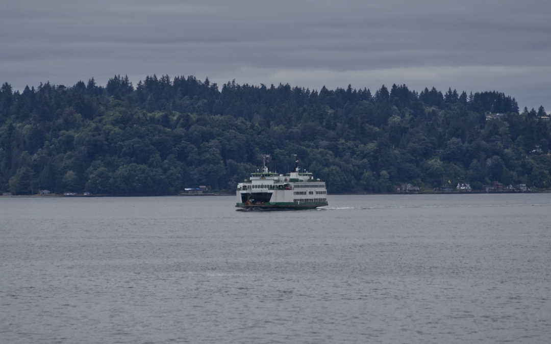 Our ferry to Vashon Island arriving to Seattle.