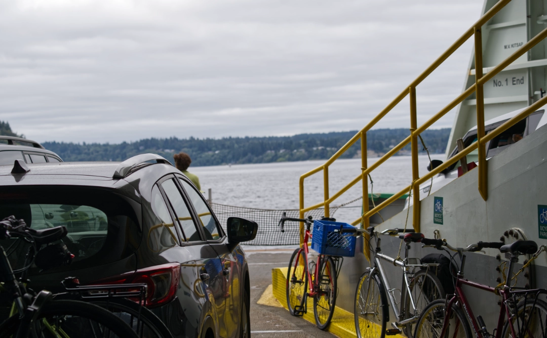 Our spot - right at the ferry entrance!