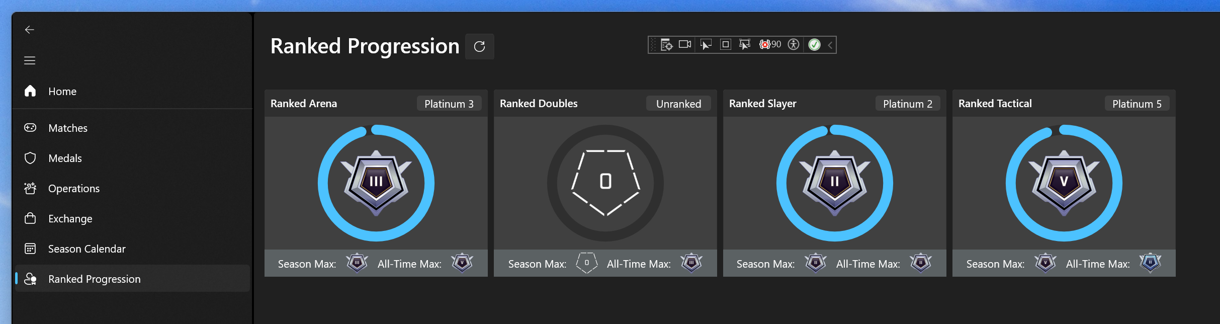 Ranked performance data in OpenSpartan Workshop.